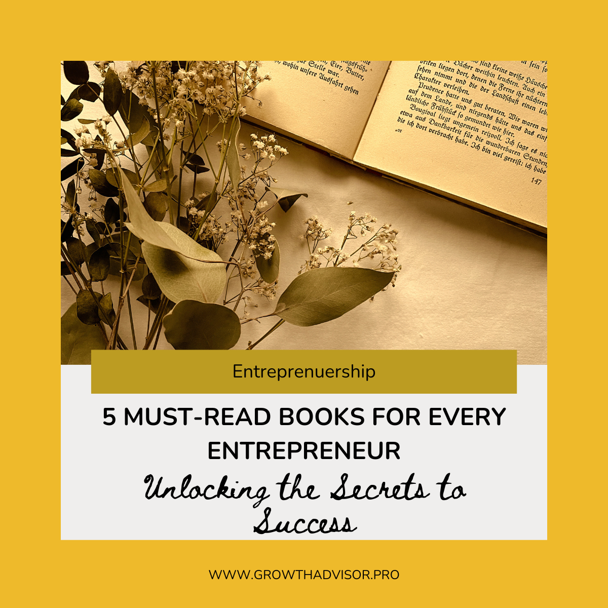 5 Must-Read Books for Every Entrepreneur: Unlocking the Secrets to Success
